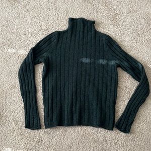 Madewell Evercrest Turtleneck Sweater Coziest Yarn Heather Pine
